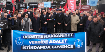 ÜCRETTE HAKKANİYET, VERGİDE ADALET, İSTİHDAMDA GÜVENCE” DİYEREK ANKARA VE TÜM İLLERDE BASIN AÇIKLAMAMIZI GERÇEKLEŞTİRDİK 
